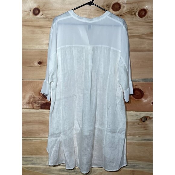 NWT! Anne Klein white linen  tunic style top. Women’s Medium - Picture 3 of 3